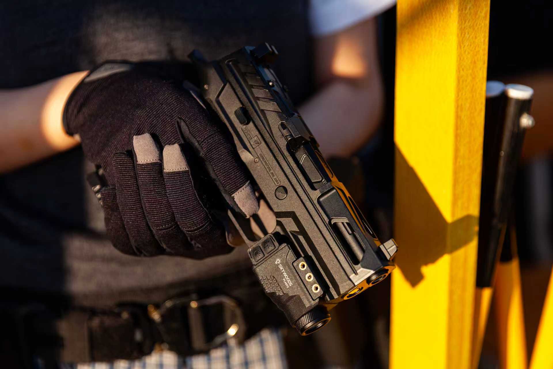 Skywoods tactical weapon light in use